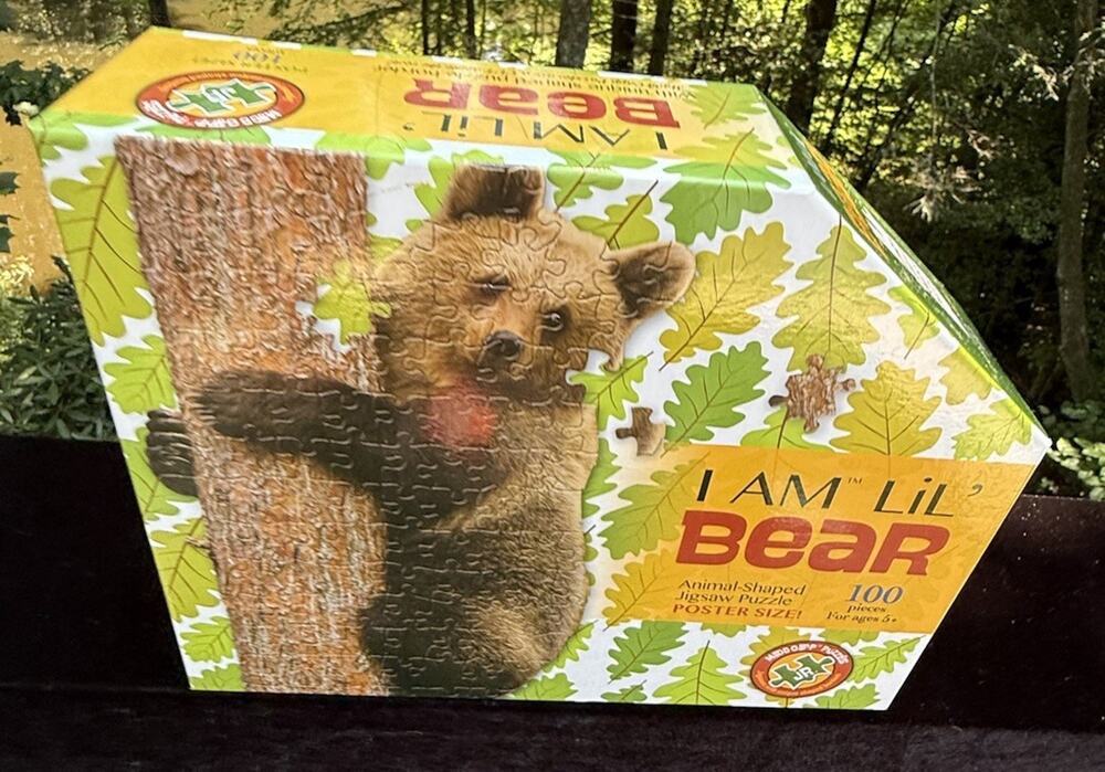 Mad Capp I AM LiL' BEAR JIGSAW PUZZLE Bear Shape 100 piece EUC